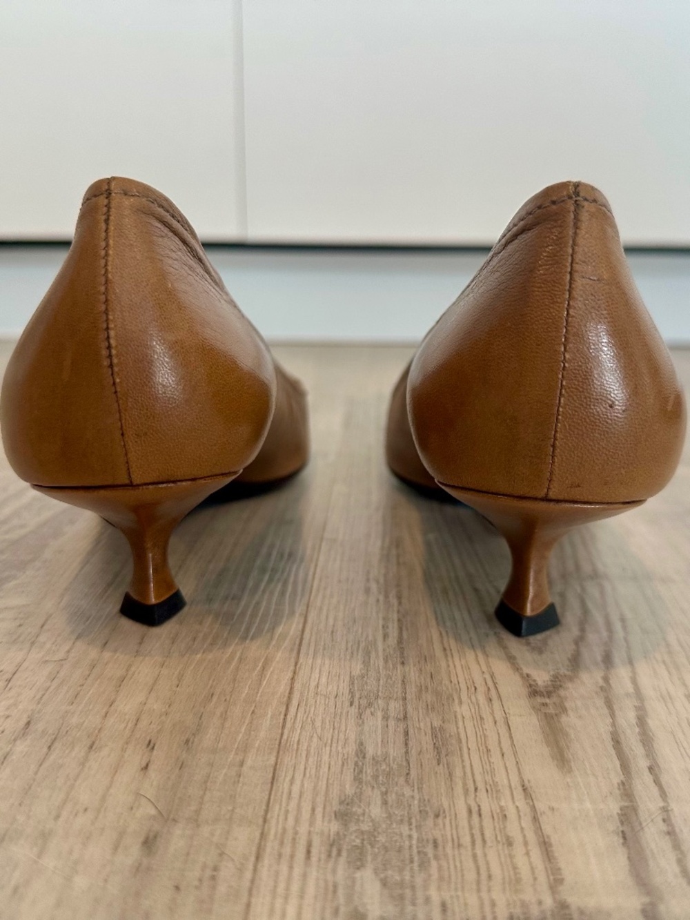 Vintage Prada Leather Pointed Toe Buckle Pumps, 38.5 (NEVER WORN!) - Picture 8 of 8